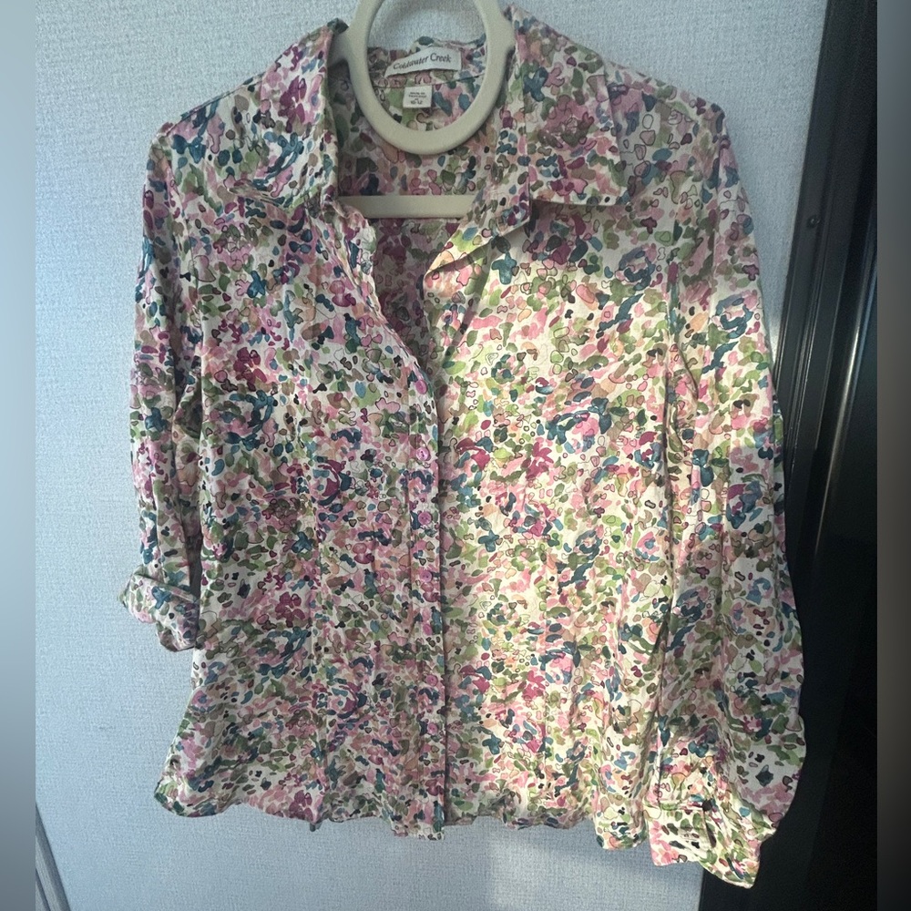 Coldwater Creek Multicolor Floral Blouse